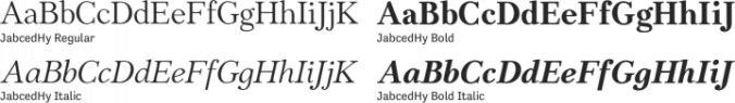 JabcedHy Font Preview