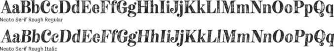Neato Serif Rough Font Preview