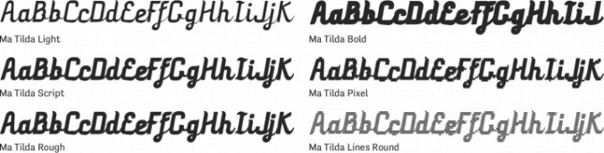 Ma Tilda Font Preview