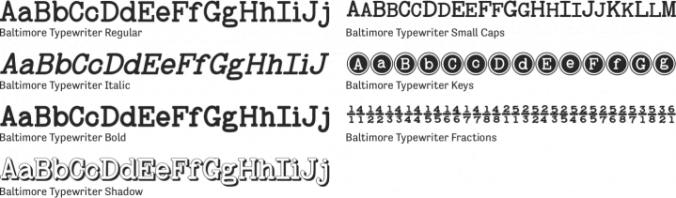 Baltimore Typewriter Font Preview