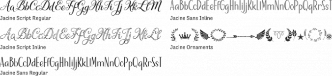 Jacine Font Preview