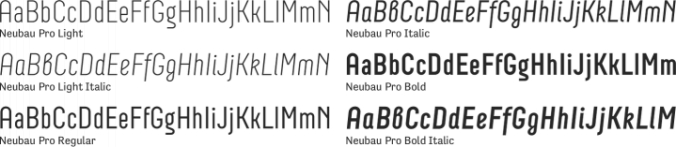 Neubau Pro Font Preview