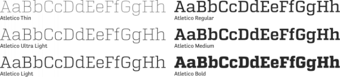 Atletico Font Preview