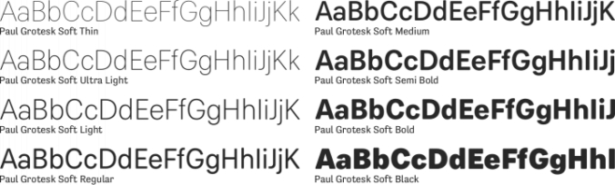 Paul Grotesk Soft Font Preview