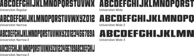 Universitet Font Preview