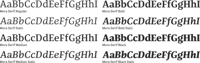 Mora Serif Font Preview