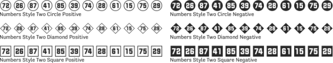 Numbers Style Two Font Preview