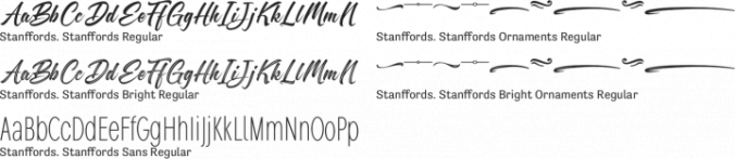 Stanffords. Font Preview