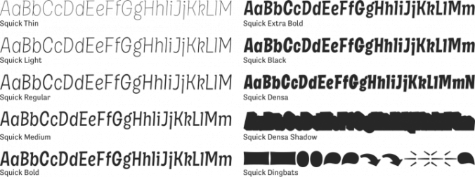 Squick Font Preview