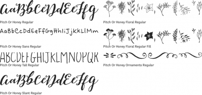 Pitch or Honey Font Preview