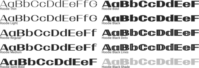 Hoodie Font Preview