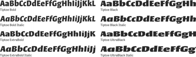 Tiptoe Font Preview