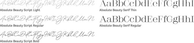 Absolute Beauty Font Preview