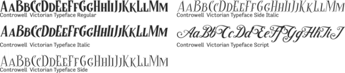 Controwell Victorian Typeface Font Preview
