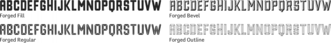 Forged Font Preview