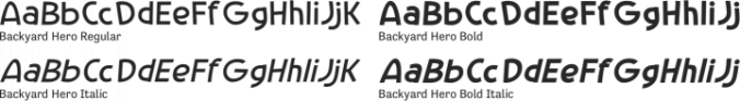 Backyard Hero Font Preview