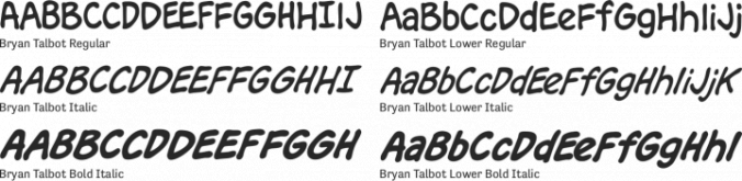 Bryan Talbot Font Preview
