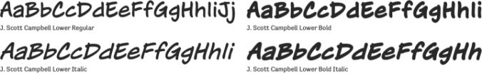 J. Scott Campbell Lower font download