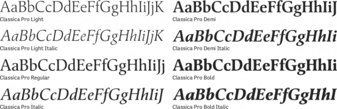Classica Pro Font Preview