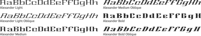 Alexander Light Font Preview