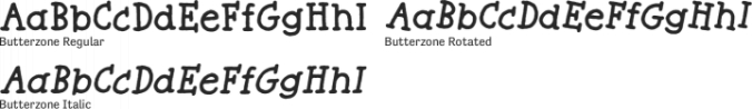 Butterzone Font Preview