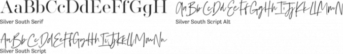 Silver South Font Preview