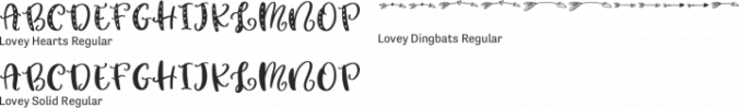 Lovey Font Preview