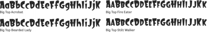 Big Top Font Preview