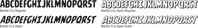 Battle Cry Font Preview