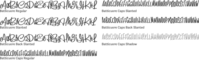 Batticuore Font Preview