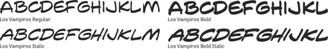 Los Vampiros Font Preview