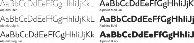 Alpinist Font Preview