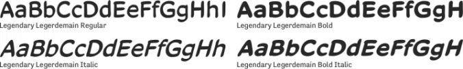 Legendary Legerdemain Font Preview