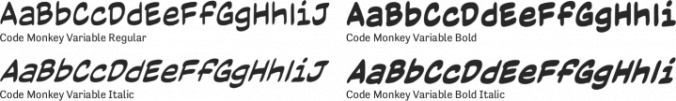 Code Monkey Variable Font Preview