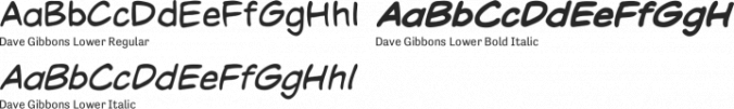Dave Gibbons Lower Font Preview
