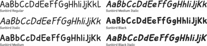 Sunbird Font Preview