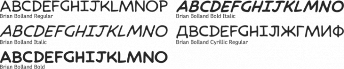 Brian Bolland Font Preview