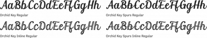 Orchid Key Font Preview