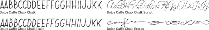 Dolce Caffe Chalk Font Preview