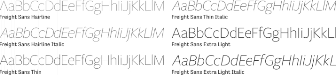 Freight Sans H Pro Hairlines Font Preview