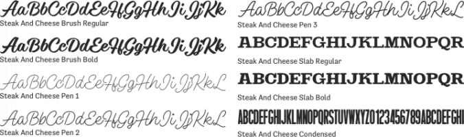 Steak And Cheese Font Preview