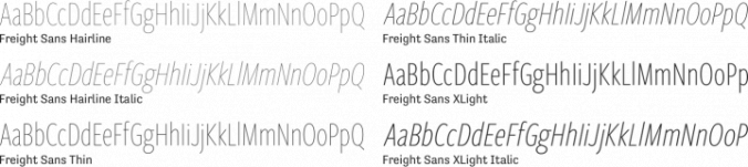 Freight Sans H Compressed Pro Hairlines Font Preview