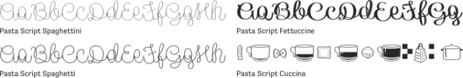 Pasta Script Font Preview
