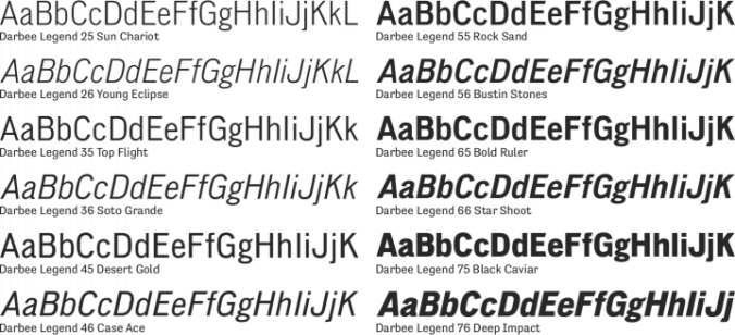 Darbee Legend Font Preview