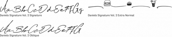 Daniels Signature Vol. 2 Font Preview