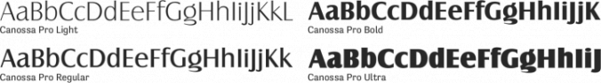 Canossa Pro Font Preview