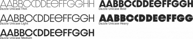 Dazzle Unicase Font Preview