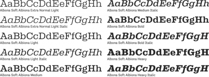 Albona Soft Font Preview