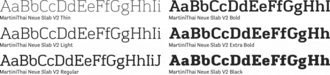 MartiniThai Neue Slab V2 Font Preview