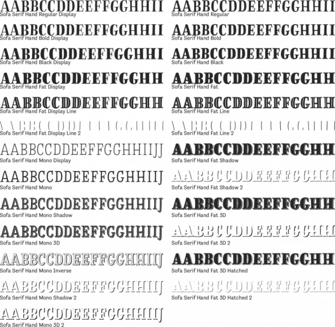 Sofa Serif Hand Font Preview
